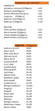 Arihant Sweets menu 1