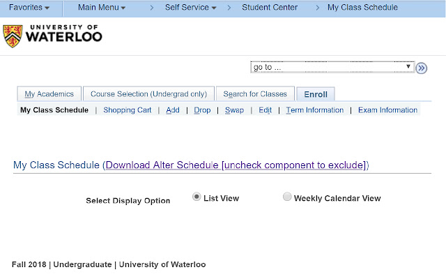 uWaterloo Alter Schedule Creator chrome extension