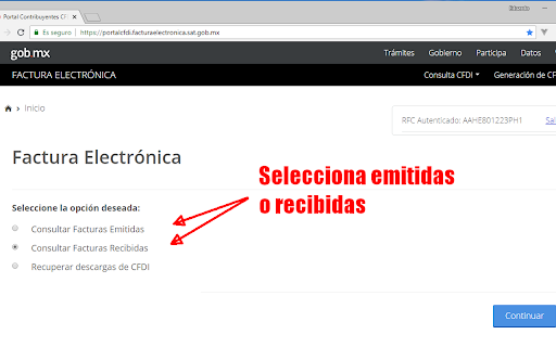 Descarga Masiva Facturas XML CFDI SAT México