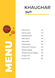 Khaughar 24/7 menu 1