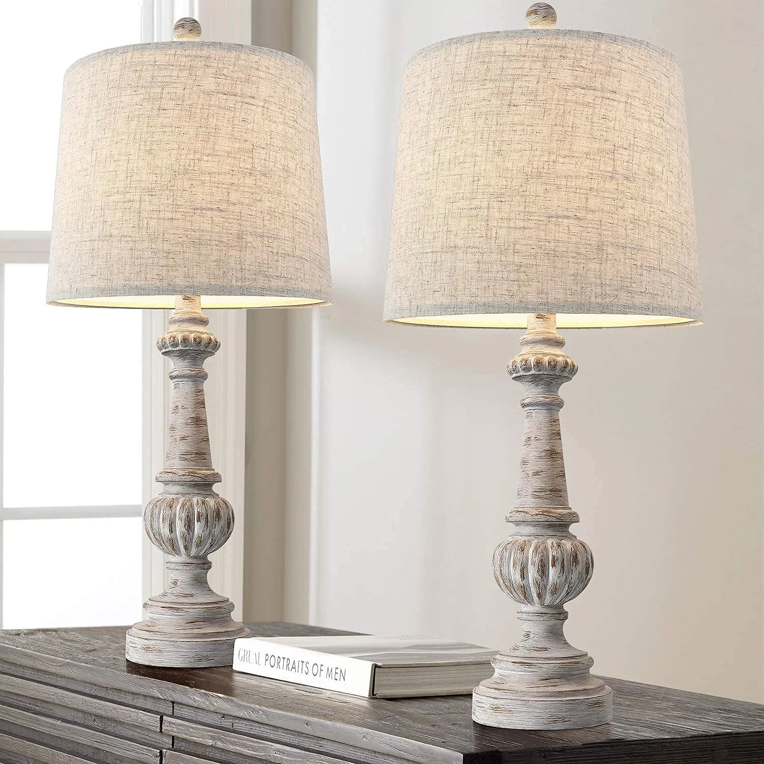 Title 1, Bedroom Decoration Retro Wooden Table Lamp Enha...