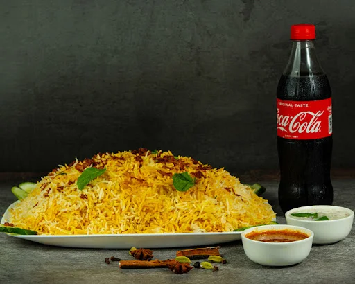 Panner Dum Biryani Family Pack (Serve 4-5 People) + Coke 600ml