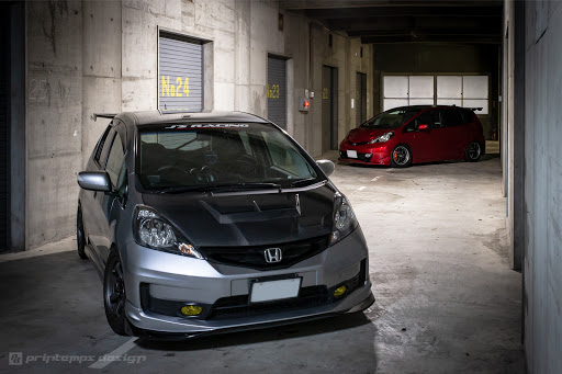ホンダ フィットを華麗にカスタム By Hal Aki 08 02 J S Racingのコンプリートカーと言っても良いような車を迎撃 主役は こうちゃんの Cartune