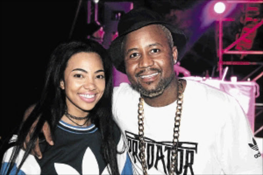 happy: Cassper Nyovest and Amanda du Pont