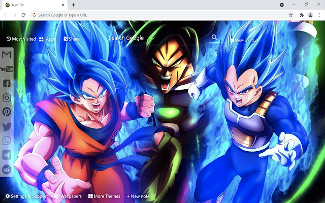 Dragon Ball Super: Broly Wallpaper New Tab