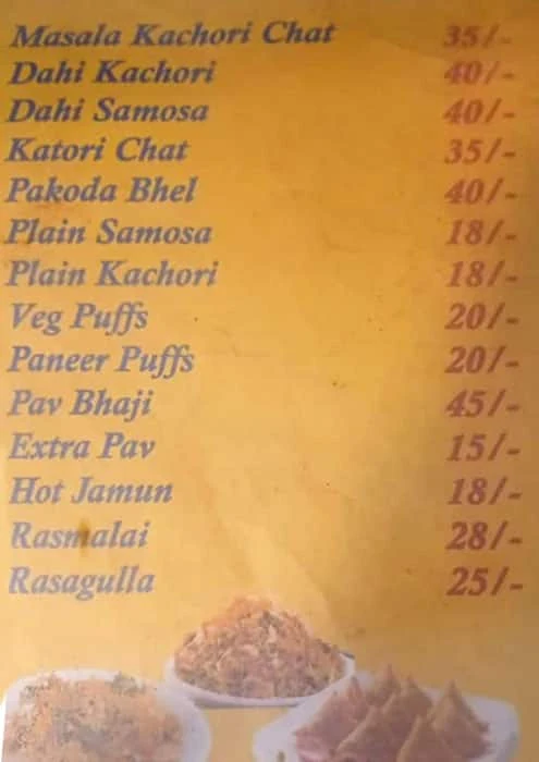 Sri Krishna Sweets & Bakery menu 