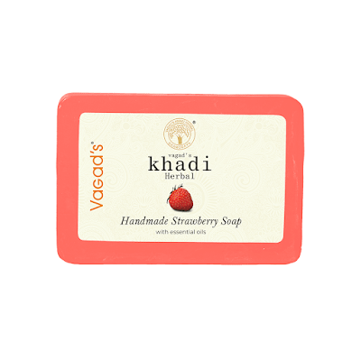 Khadi Natural Strawberry Handmade Herbal Soap - 125 gm