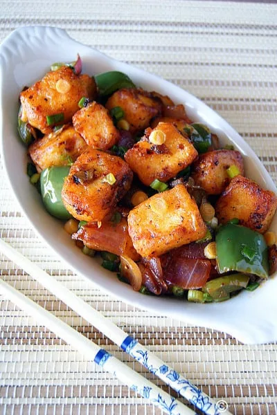 Chilli Paneer Dry (8pcs) [Serves 2]