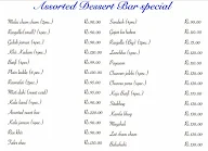 Dessert Bar menu 2