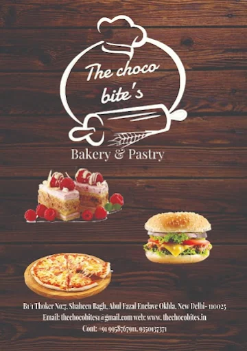 The Choco Bites menu 