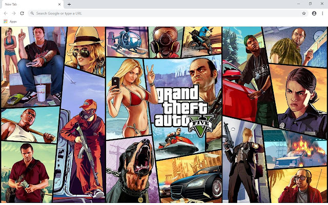Grand Theft Auto V Wallpapers and New Tab