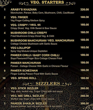 Araby's Multicuisine Restaurant menu 3