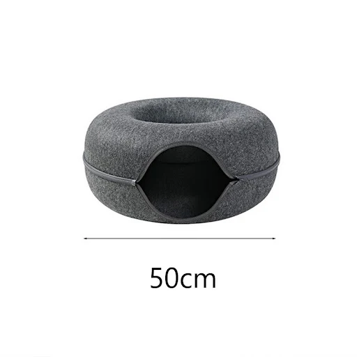 Donut Cat Bed Pet Cat Tunnel Interactive Game Toy Cat Bed Dual-use Indoor Toy Kitten Sports Equipment Cat Training Toy C