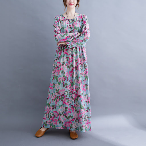 Title 10, Artistic Retro Cotton And Linen Plus Size Print...
