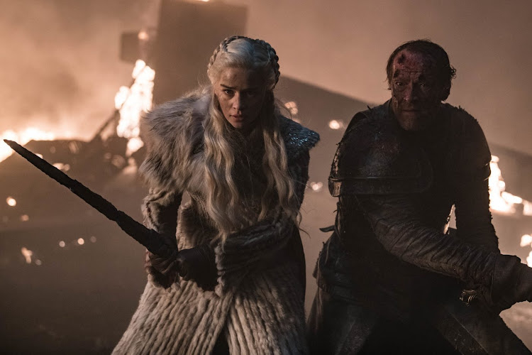 Daenerys Targaryen and Jorah Mormont in battle in Game Of Thrones.