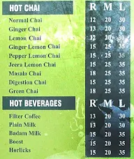 Chai Mane menu 1