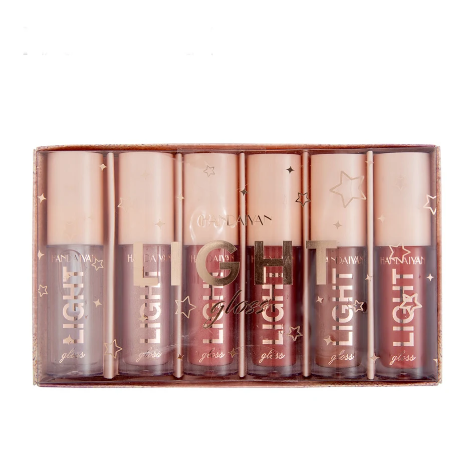Fashion Mirror Water Gloss Lip Glaze 6-delige set. Creëer glanzende, gehydrateerde lippen met een spiegel-effect en prachtige kleuren.