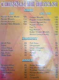 Chennai RR Biriyani menu 1