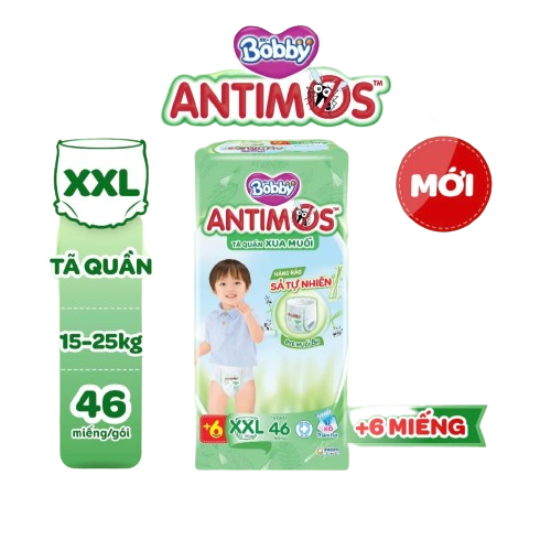 Tã-bỉm Quần Xua Muỗi Bobby Antimos Size XXL46+6