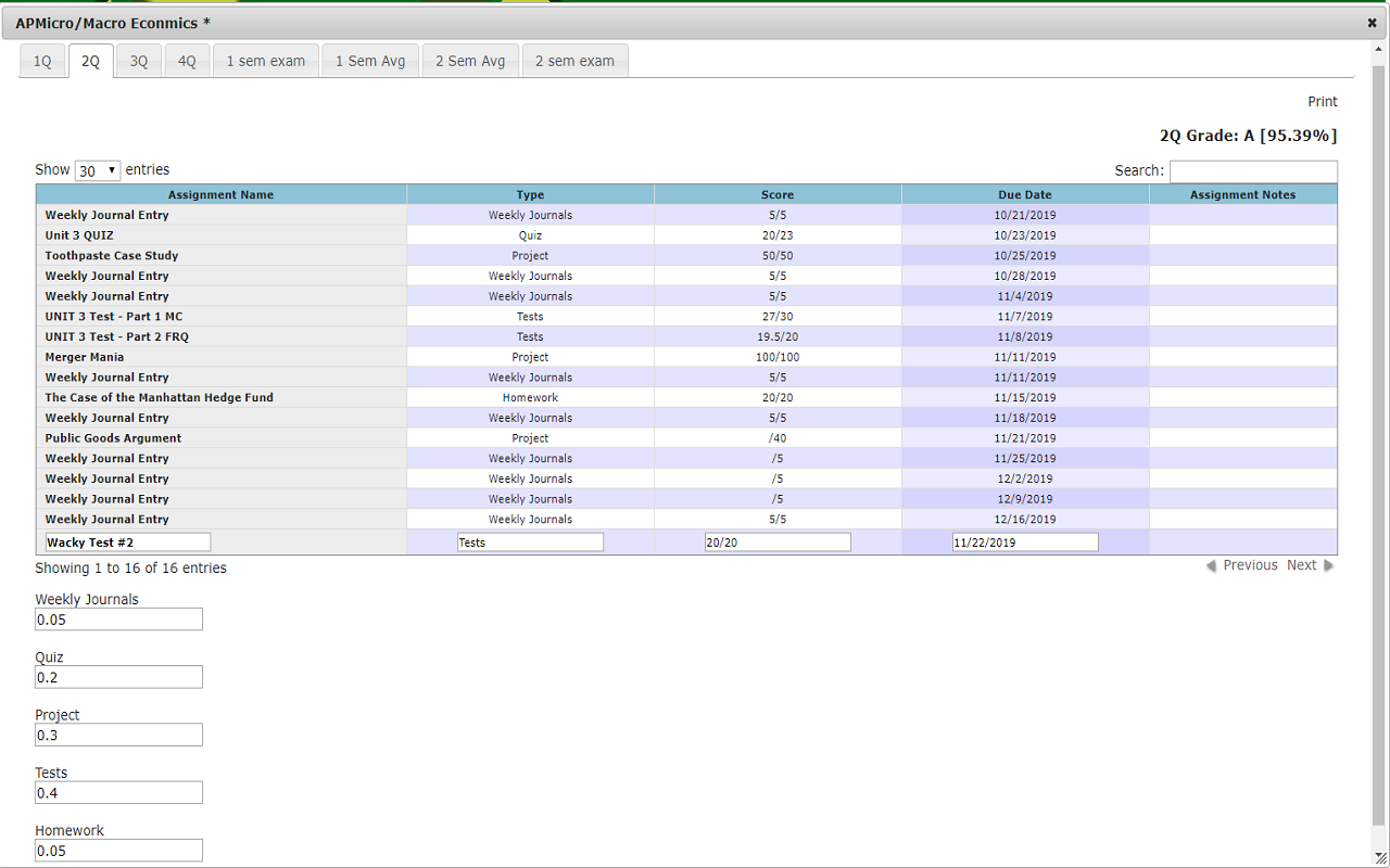 Grade Calculator for Blackboard Learn Preview image 1