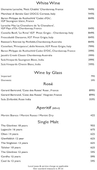 Ethyl Bar - Radisson Blu Hotel menu 2