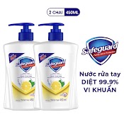 Combo 2 Chai Nước Rửa Tay Safeguard Diệt Khuẩn 99.9% Hương Chanh 450Ml