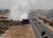 Poor visibility due to veld fire on Cape Town's N2