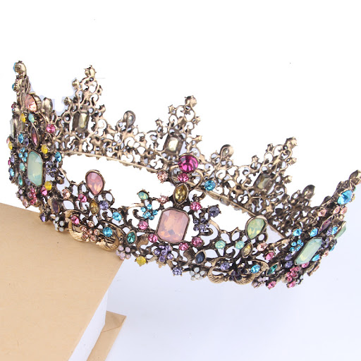 Title 4, Colorful Jelly Color Full Crown Wedding Head Or...
