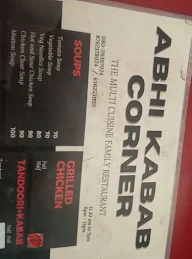 Abhi Kabab Corner menu 1