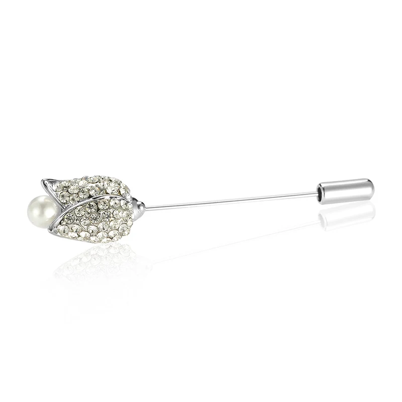 Title 1, Personalized Korean Style Crystal Flower Brooch...