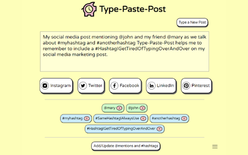 Type-Paste-Post