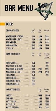 The Cellar menu 1