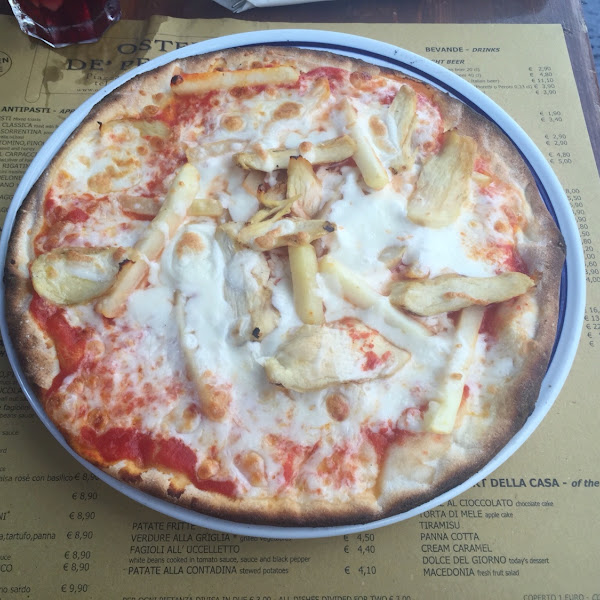 Chicken and fries gf pizza