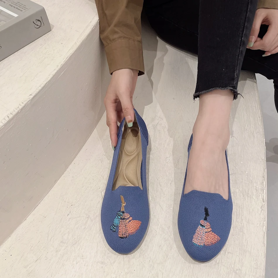 Leuke Cartoon Enkele Schoenen Dames Casual Ronde Neus Comfortabele & Stijlvolle Schoenen Perfect voor Dagelijks Gebruik