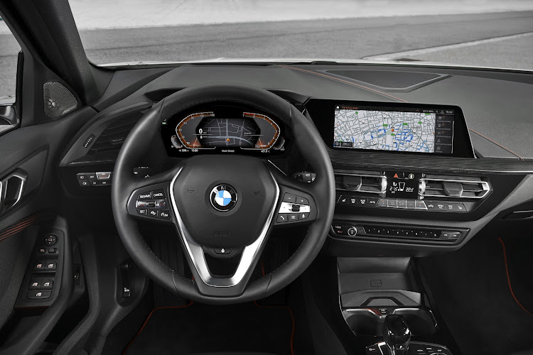 The digital instrument panel mimics the BMW kidney grille. Picture: SUPPLIED