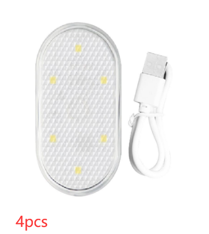 Touch-gevoelige USB-oplaadbare sfeerlamp voor in de auto. Creëer een ontspannen sfeer in uw voertuig. Gemakkelijk opladen en bedienen voor een aangenamer interieur.
