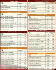 Rolls Tiger menu 2