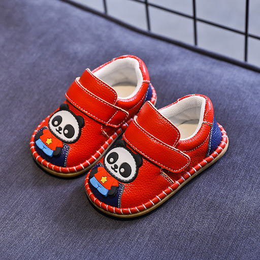 Title 4, Leather Baby Toddler Shoes with Soft Sole. Perf...