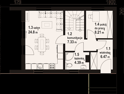 Bartkowo 5 kl - Rzut parteru