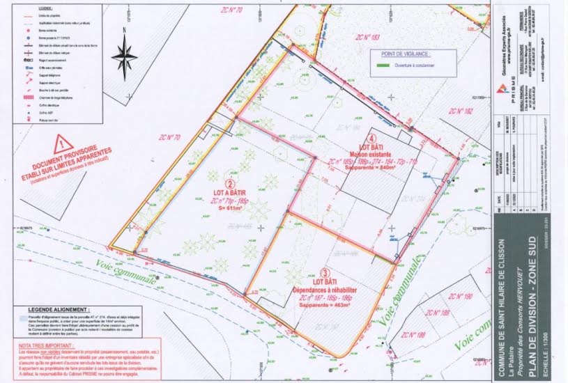  Vente Terrain à bâtir - à Saint-Hilaire-de-Clisson (44190) 