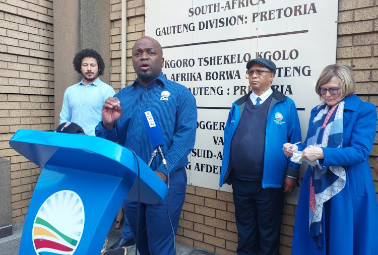 DA Federal Council chairperson Helen Zille led a delegation of DA national and Gauteng leadership at the Pretoria high court which included federal chairperson Dr Ivan Meyer, Western Cape premier Alan Winde and Gauteng leader Solly Msimanga.