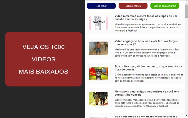 Videos Virais para Facebook