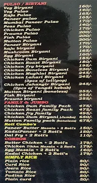 Madhus Kitchen menu 1