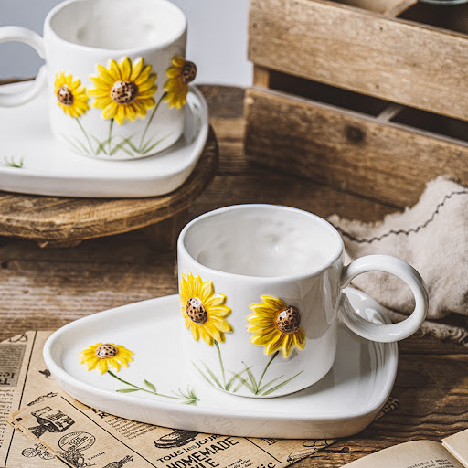 Title 4, Hand Painted Ceramic Underglaze Household Cup A...