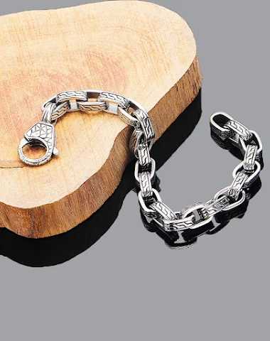 Men's Vintage Pattern Titanium Stee - 3