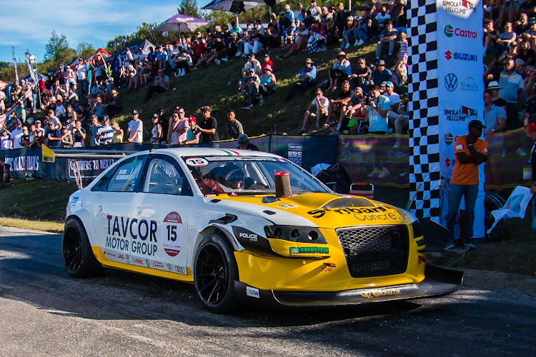 Aldo Scribante in full focus before attacking the Simola Hillclimb