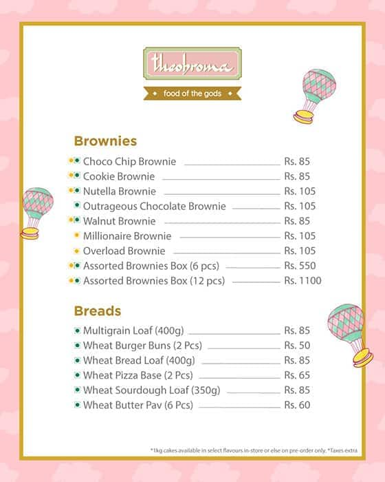 Theobroma menu 