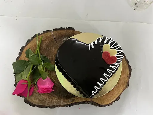 Chocolate Heart Cake Eggless