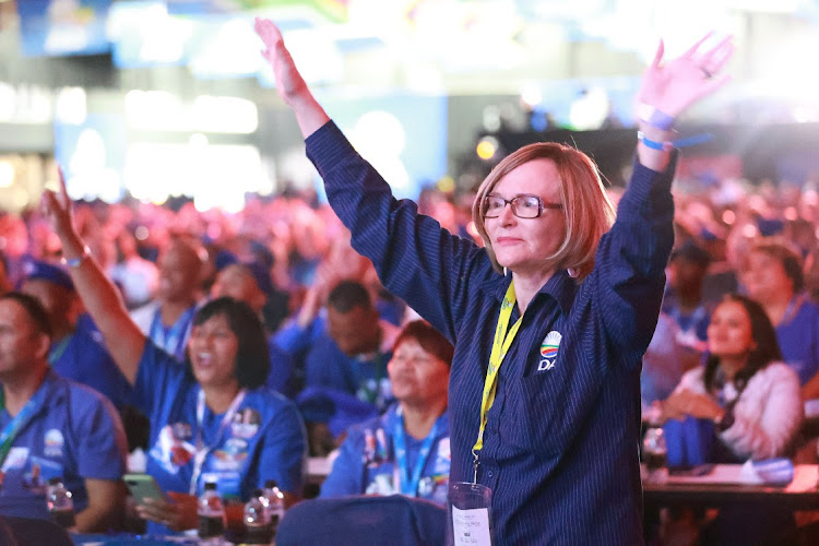 DA federal council chairperson Helen Zille at the party's federal congress at Gallagher Convention Centre in Midrand, Johannesburg, on Saturday.