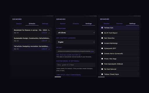 Grimoire screenshot 1